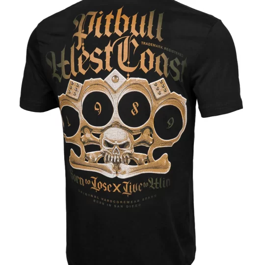 PIT BULL T-SHIRT BRASS KNUCKLES BLACK