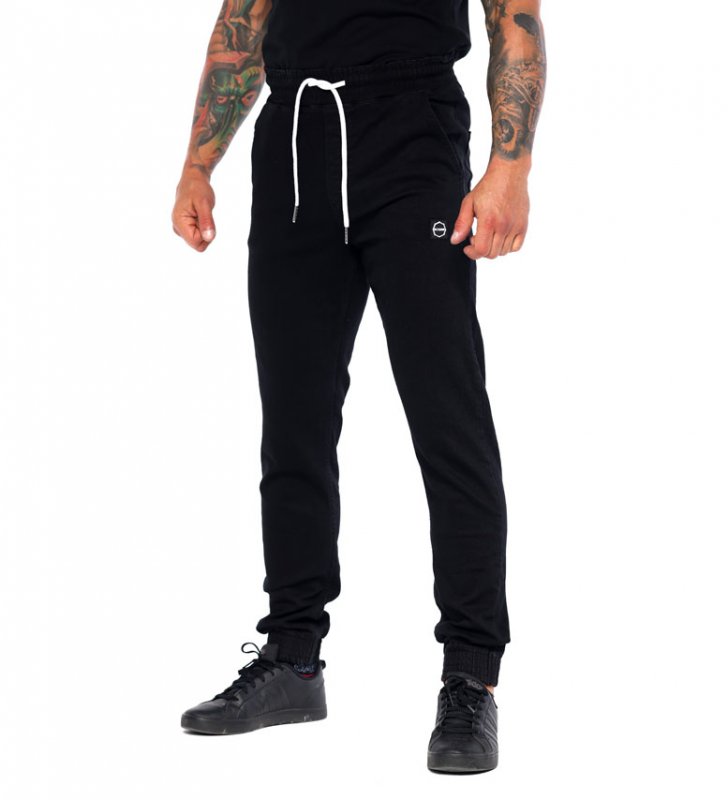 Octagon Joggery Elastic Black