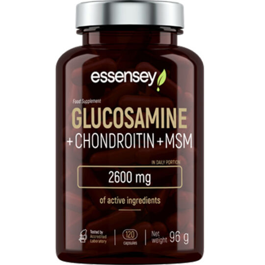 ESSENSEY GLUCOSAMINE + CHONDROITINE + MSM 120 CAPS.
